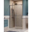Душевая дверь в нишу BelBagno SOFT_CLOSE-1-BF-1-110-C-GM профиль оружейная сталь, стекло прозрачное
