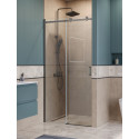 Душевая дверь в нишу BelBagno SOFT_CLOSE-2-BF-1-100-C-GM профиль оружейная сталь, стекло прозрачное