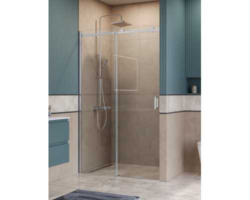 Душевая дверь в нишу BelBagno SOFT_CLOSE-2-BF-1-120-C-Cr профиль хром, стекло прозрачное