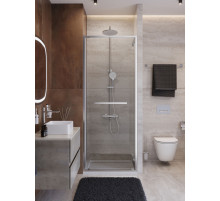 Душевая дверь CEZARES LUX-B-FS-1-80-C-CR, 80 см, профиль глянцевый хром, стекло прозрачное