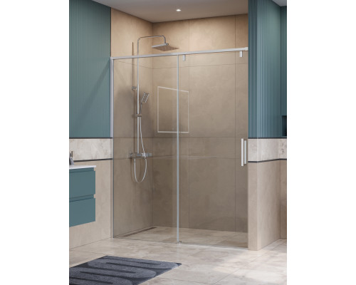 Душевая дверь в нишу BelBagno SOFT_CLOSE-1-BF-1-140-C-Cr профиль хром, стекло прозрачное