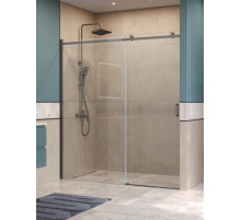 Душевая дверь в нишу BelBagno SOFT_CLOSE-2-BF-1-180-C-GM профиль оружейная сталь, стекло прозрачное