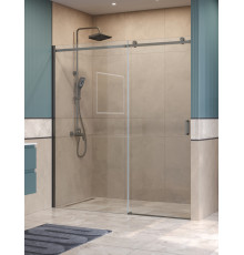 Душевая дверь в нишу BelBagno SOFT_CLOSE-2-BF-1-180-C-GM профиль оружейная сталь, стекло прозрачное