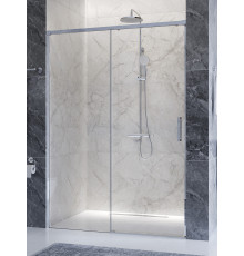 Душевая дверь CEZARES PLANE-BF-1-140-C-CR, 140х195, профиль хром глянцевый, стекло прозрачное