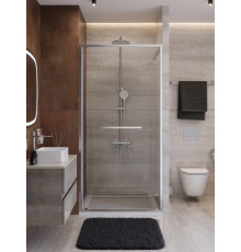 Душевая дверь CEZARES LUX-B-FS-1-100-C-CR, 100 см, профиль глянцевый хром, стекло прозрачное