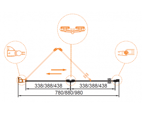 Душевая дверь в нишу CEZARES ELENA-W-BS-12-90-C-Cr