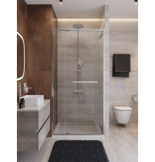 Душевая дверь CEZARES LUX-B-FS-11-100-C-CR, 100 см, профиль хром глянцевый, стекло прозрачное