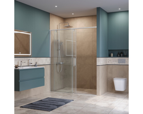 Душевая дверь в нишу BelBagno SOFT_CLOSE-1-BF-1-150-C-Cr профиль хром, стекло прозрачное