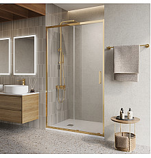 Душевая дверь в нишу BelBagno LUCE-BF-1-120-C-ORO