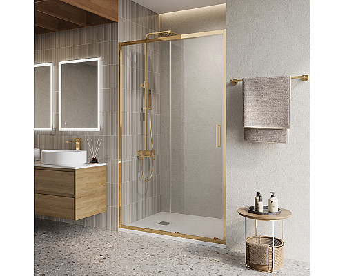 Душевая дверь в нишу BelBagno LUCE-BF-1-120-C-ORO