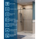 Душевая дверь в нишу BelBagno SOFT_CLOSE-1-BF-1-140-C-GM профиль оружейная сталь, стекло прозрачное