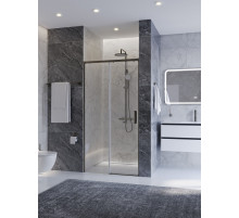 Душевая дверь CEZARES PLANE-BF-1-100-C-GM, 100х195, профиль оружейная сталь, стекло прозрачное
