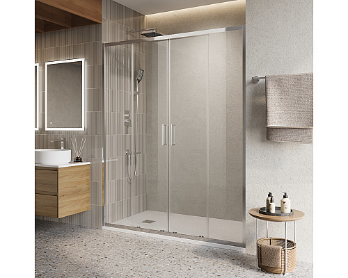 Душевая дверь в нишу BelBagno LUCE-BF-2-140-C-Cr