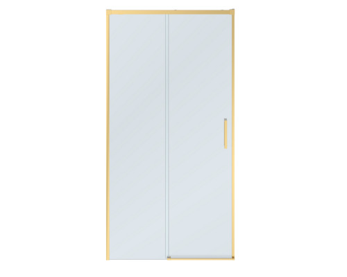 Душевая дверь CEZARES PLANE-BF-1-100-C-BORO, 100х195, профиль брашированное золото, стекло прозрачное