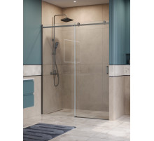 Душевая дверь в нишу BelBagno SOFT_CLOSE-2-BF-1-160-C-GM профиль оружейная сталь, стекло прозрачное
