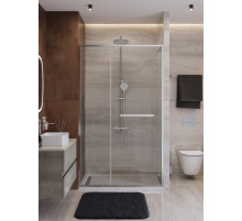 Душевая дверь CEZARES LUX-B-FS-11-120-C-CR, 120 см, профиль хром глянцевый, стекло прозрачное