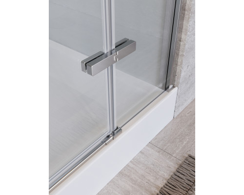 Душевая кабина BelBagno UNO-CAB-A-1-90-C-Cr-Bi-TOP-L с поддоном, профиль хром глянцевый, стекло прозрачное, левая