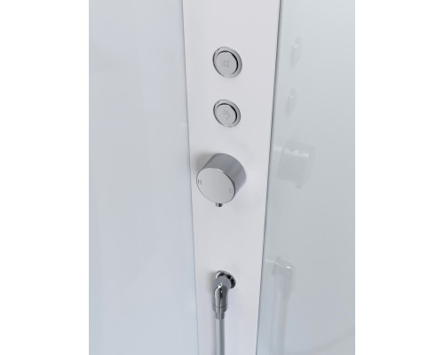 Душевая кабина BelBagno UNO-CAB-A-1-90-C-Cr-Bi-TOP-L с поддоном, профиль хром глянцевый, стекло прозрачное, левая