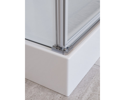 Душевая кабина BelBagno UNO-CAB-A-1-90-C-Cr-Bi-TOP-R с поддоном, профиль хром глянцевый, стекло прозрачное, правая