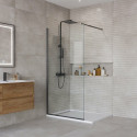 Душевая перегородка BelBagno KRAFT-L-1-100-C-NERO Душевая перегородка BelBagno KRAFT-L-1-100-C-NERO