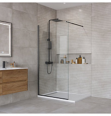 Душевая перегородка BelBagno KRAFT-L-1-100-C-NERO