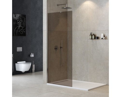 Душевая перегородка универсальная с односторонним входом CEZARES LIBERTA-L-1-TB-90-BR-Cr