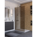 Душевая перегородка BelBagno UNO-L-1-TB-100-BR-Cr, 100 см, профиль хром, стекло бронза