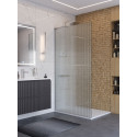 Душевая перегородка BelBagno UNO-L-1-TB-100-FL-Cr, 100 см, профиль хром, стекло рифленое FLUTTO