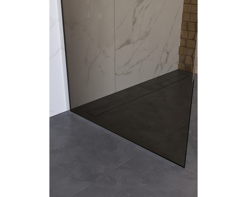 Душевая перегородка BelBagno UNO-L-1-TB-100-BR-Cr, 100 см, профиль хром, стекло бронза