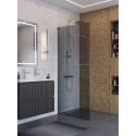 Душевая перегородка BelBagno UNO-L-1-TB-90-GR-Cr, 90 см, профиль хром, стекло серое