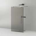Душевая перегородка CEZARES LIBERTA-L-2-120-120-GR-NERO кронштейн 120 см