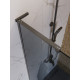 Душевая перегородка BelBagno UNO-L-1-TB-110-GR-GM, 110 см, профиль оружейная сталь, стекло серое