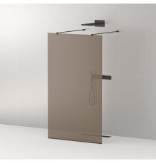 Душевая перегородка CEZARES LIBERTA-L-2-110-120-BR-NERO кронштейн 120 см