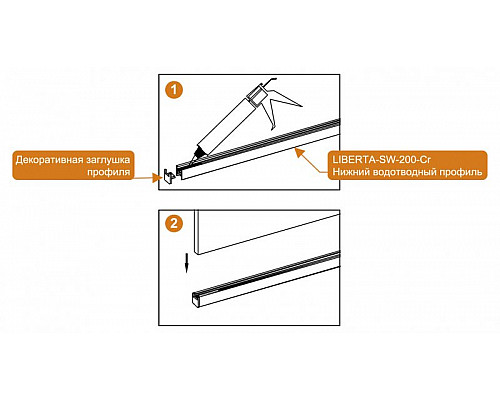 Душевая перегородка CEZARES LIBERTA-L-1-70-C-NERO