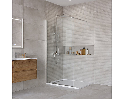 Душевая перегородка BelBagno KRAFT-L-1-110-C-Cr