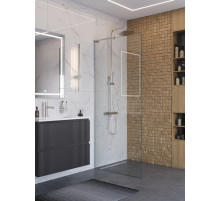 Душевая перегородка BelBagno UNO-L-1-TB-80-C-Cr, 80 см, профиль хром, стекло прозрачное