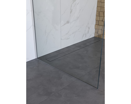 Душевая перегородка BelBagno UNO-L-1-TB-80-C-Cr, 80 см, профиль хром, стекло прозрачное