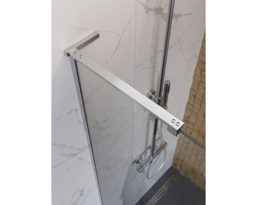 Душевая перегородка BelBagno UNO-L-1-TB-60-C-Cr, 60 см, профиль хром, стекло прозрачное