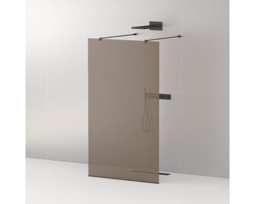 Душевая перегородка CEZARES LIBERTA-L-2-80-120-BR-NERO кронштейн 120 см