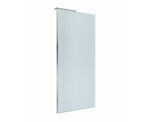 Душевая перегородка BelBagno UNO-L-1-TB-90-FL-Cr, 90 см, профиль хром, стекло рифленое FLUTTO