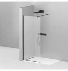 Душевая перегородка CEZARES LIBERTA-L-1-95-120-C-NERO кронштейн 120см