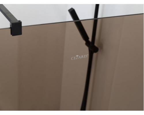 Душевая перегородка CEZARES LIBERTA-L-2-100-120-BR-NERO кронштейн 120 см