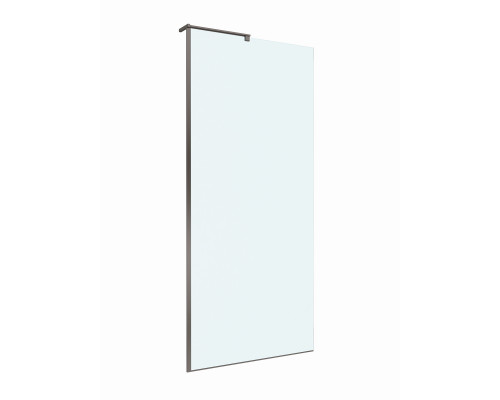 Душевая перегородка BelBagno UNO-L-1-TB-80-C-GM, 80 см, профиль оружейная сталь, стекло прозрачное