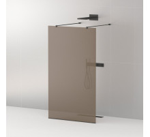 Душевая перегородка CEZARES LIBERTA-L-2-100-120-BR-NERO кронштейн 120 см