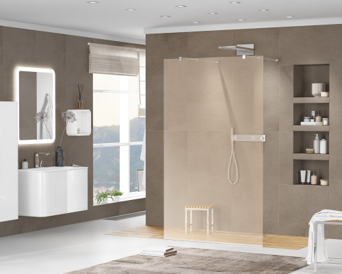 Душевая перегородка CEZARES LIBERTA-L-2-80-120-BR-Cr кронштейн 120 см