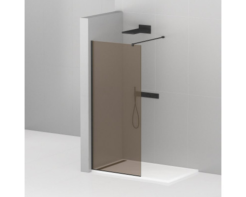 Душевая перегородка CEZARES LIBERTA-L-1-100-120-BR-NERO кронштейн 120см