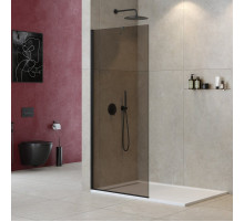 Душевая перегородка универсальная с односторонним входом CEZARES LIBERTA-L-1-TB-110-BR-NERO