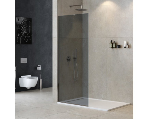 Душевая перегородка универсальная с односторонним входом CEZARES LIBERTA-L-1-TB-100-GR-Cr