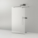 Душевая перегородка CEZARES LIBERTA-L-2-130-120-C-NERO кронштейн 120 см