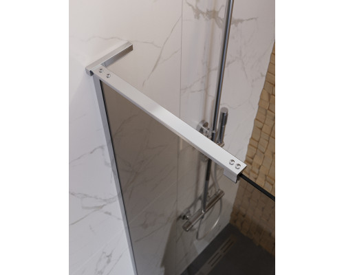 Душевая перегородка BelBagno UNO-L-1-TB-90-BR-Cr, 90 см, профиль хром, стекло бронза